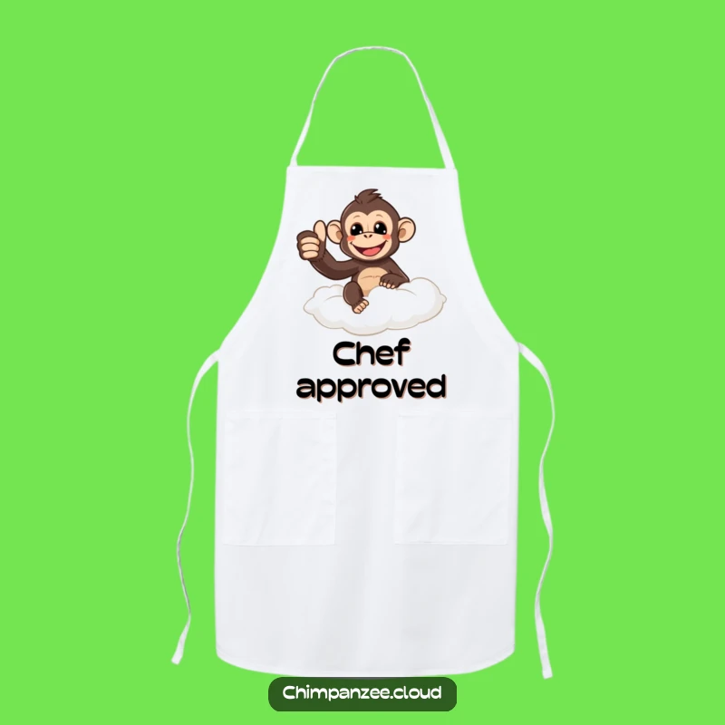 Funny Thumbs Up Chimpanzee Apron: Cook with a Smile