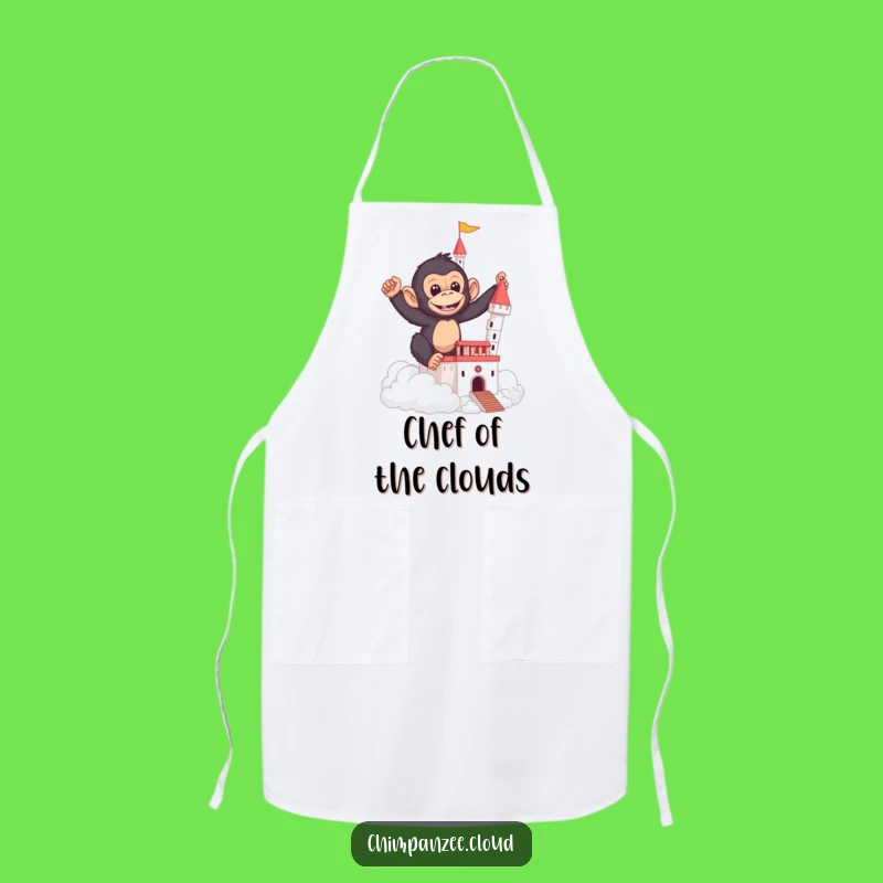 Funny Chimp Cloud Castle Apron - Hilarious Whimsical Kitchen Gift