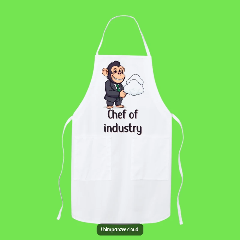 Funny Chimp Executive Chef Apron: Cook with a Suit Chimp, Great Funny Gift