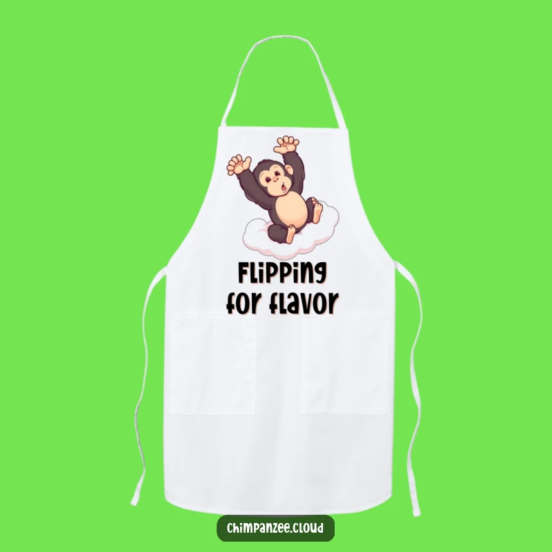 Funny Chimp Somersault Cloud Apron: Cook with Playful Energy