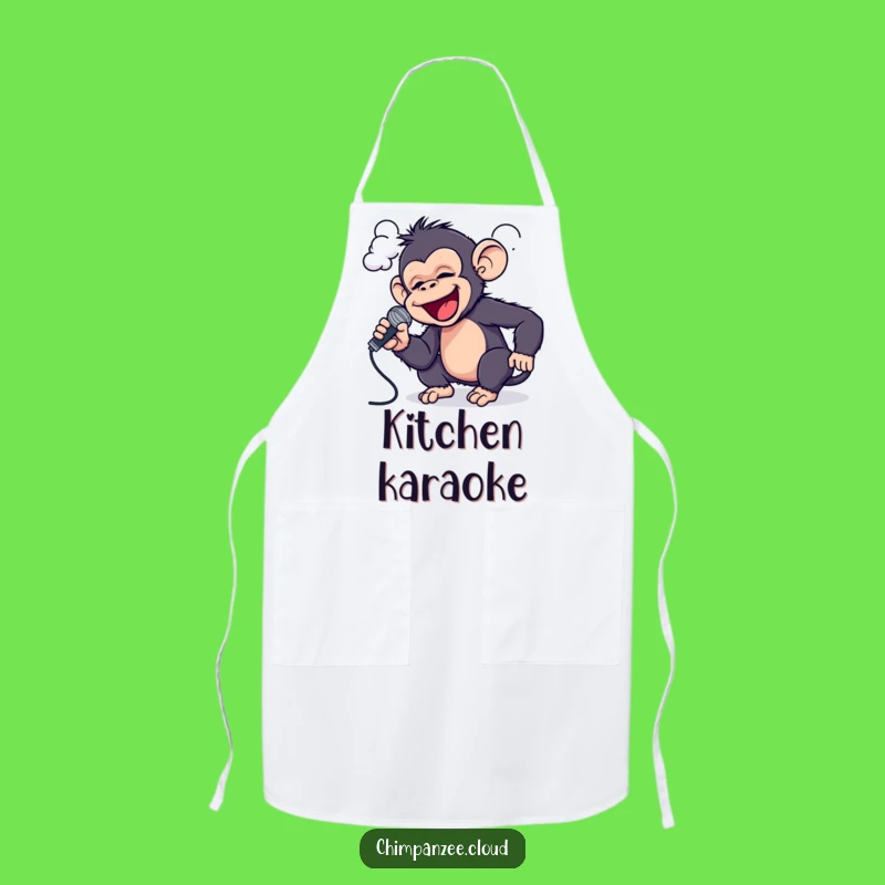 Funny Chimp Stage Apron: Cook with a Singing Chimp, Great Funny Gift