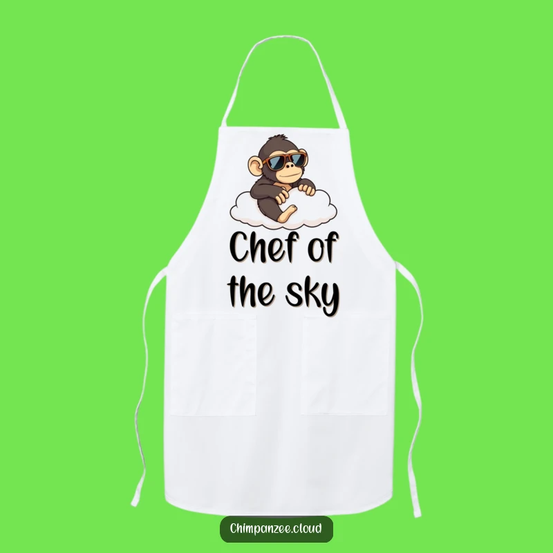 Funny Chimp Sunglasses Apron: Humorous Kitchen Wear for a Perfect Gift