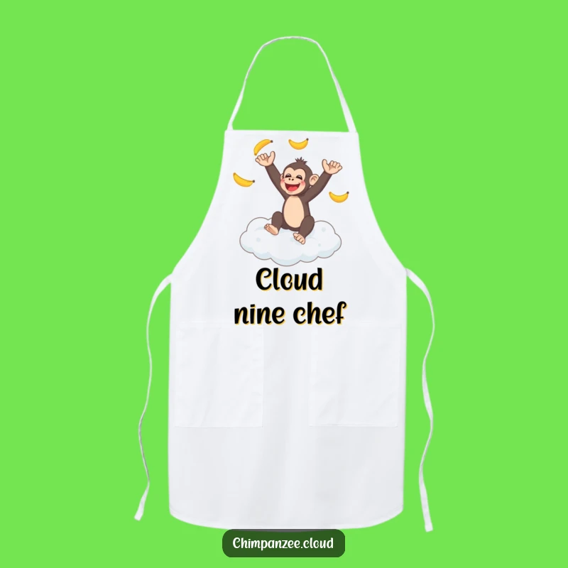 Funny Monkey Cloud Apron - Juggling Chimp, Protects Clothes, Perfect Funny Gift