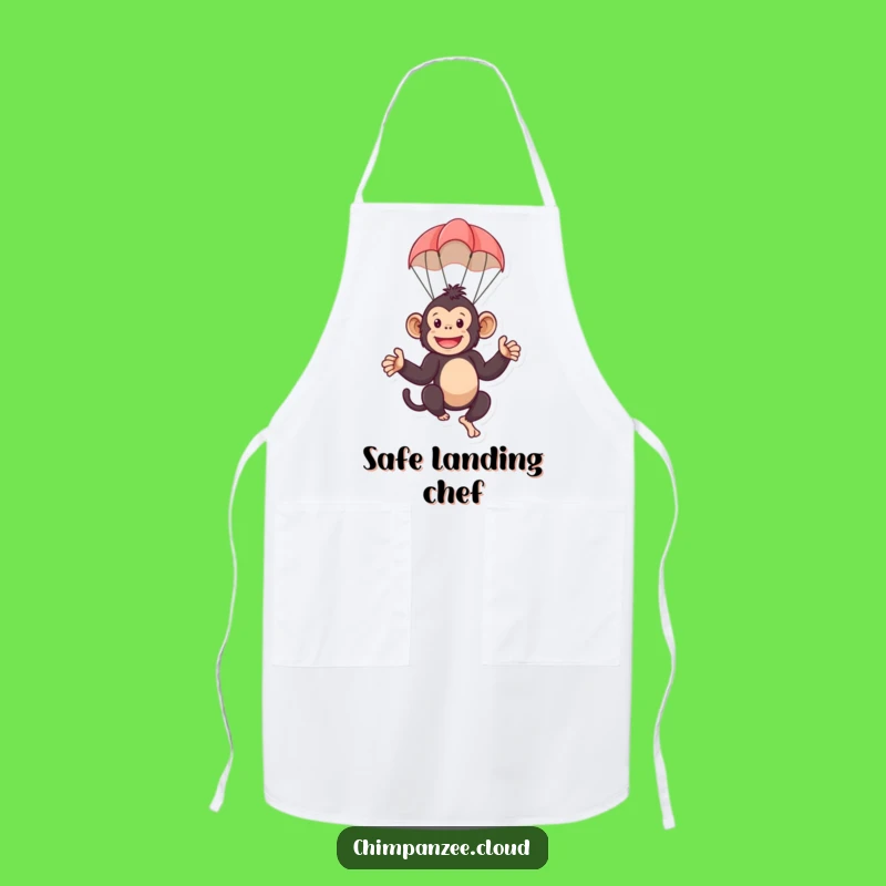 Funny Parachute Chimp Apron: Kitchen Monkey Protection, Perfect Funny Gift!