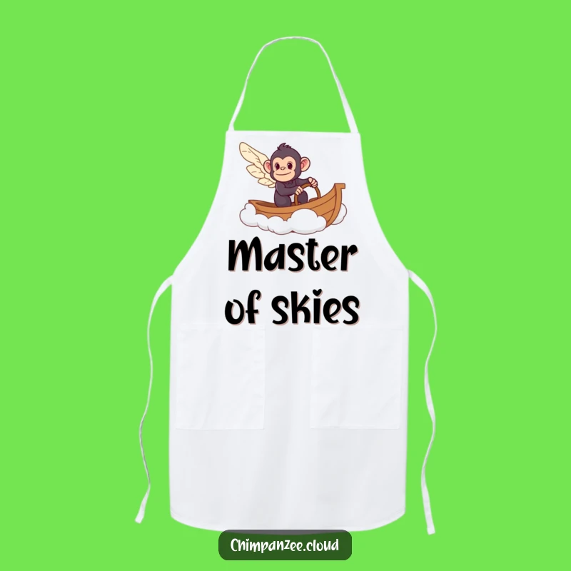 Funny Chimpanzee Cloud Boat Apron: Cook with a Smile