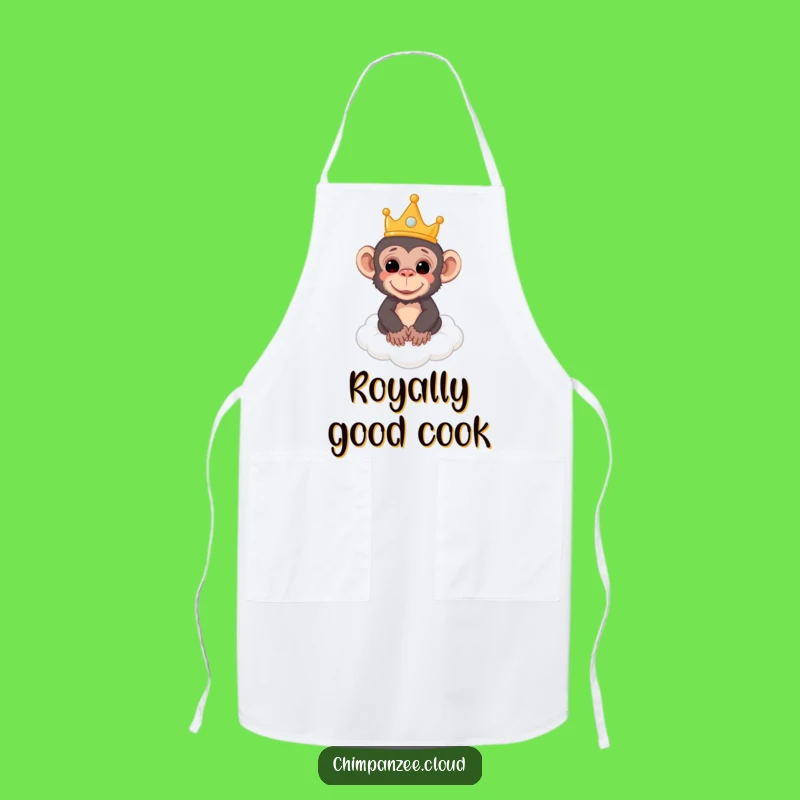Funny Monkey King Apron: Royal Chimp on Cloud - Protects & Amuses Gift