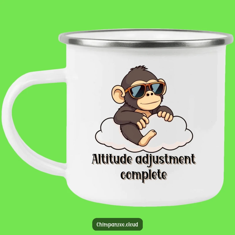 Funny Chimp Sunglasses Camping Mug: Humorous Outdoor Drinkware for a Great Gift