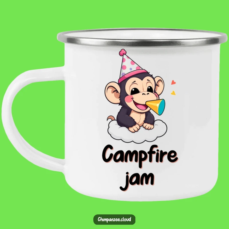 Funny Party Chimp Noisemaker Camping Mug: Celebrate Anywhere