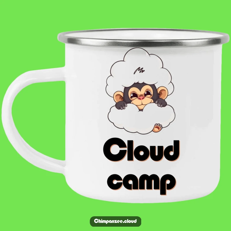 Funny Chimp Cloud Hideout Camping Mug - Mischievous Cup, Perfect Gift!