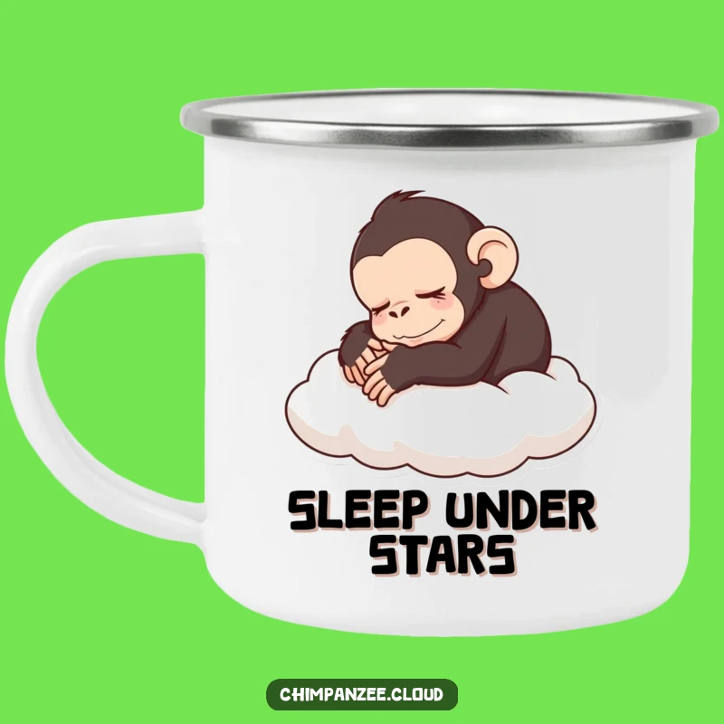 Funny Sleeping Chimp Camping Mug: Hilarious Monkey Drinkware for Peaceful Outdoors