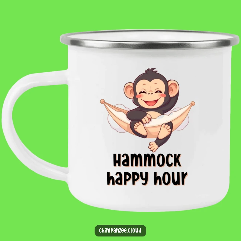 Funny Content Chimp Cloud Hammock Camping Mug - Relaxing Outdoor Gift