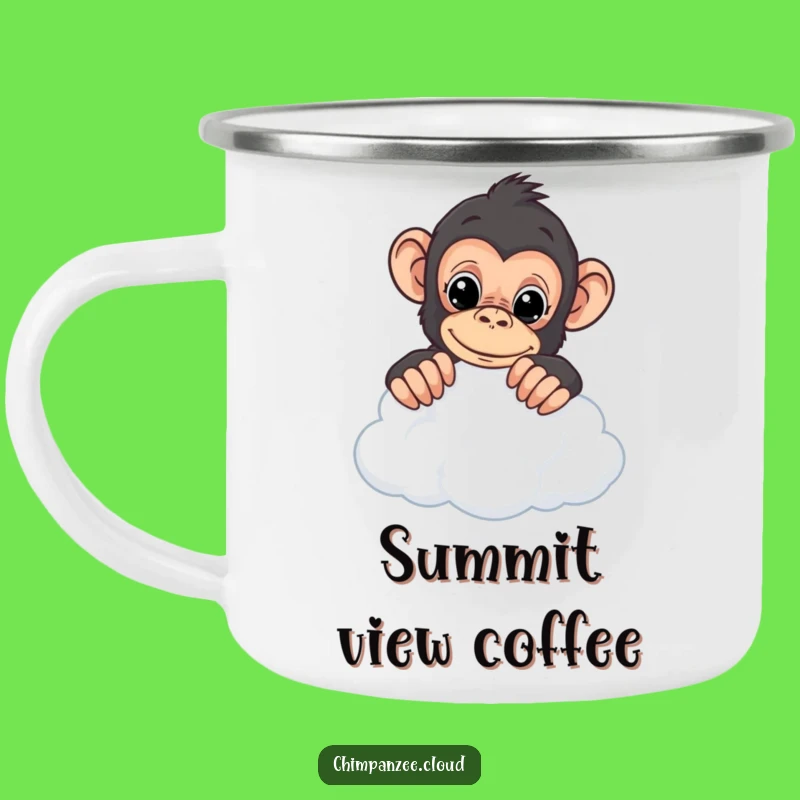 Funny Chimp Campfire Mug - Curious Primate's Sky View Brew