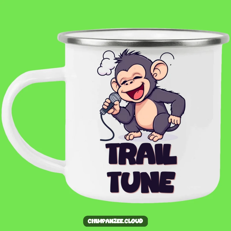 Funny Chimp Campfire Song Mug: Rugged Mug with a Singing Chimp, Great Funny Gift