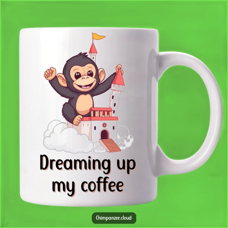 Funny Chimp Cloud Castle Mug - Hilarious Whimsical Gift