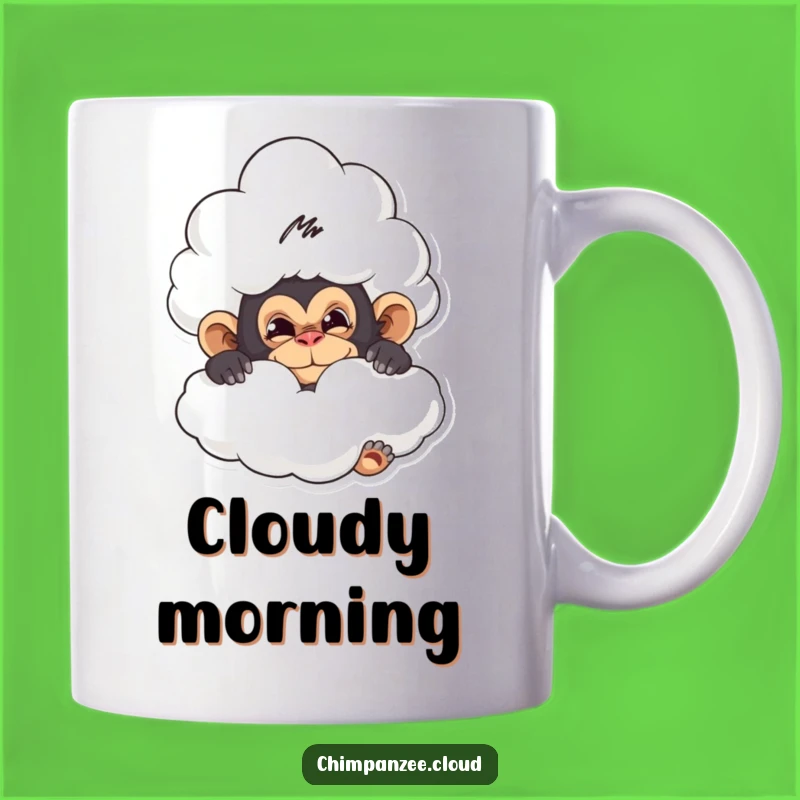 Funny Chimp Cloud Hideout Mug - Mischievous Character Secret, Perfect Gift!