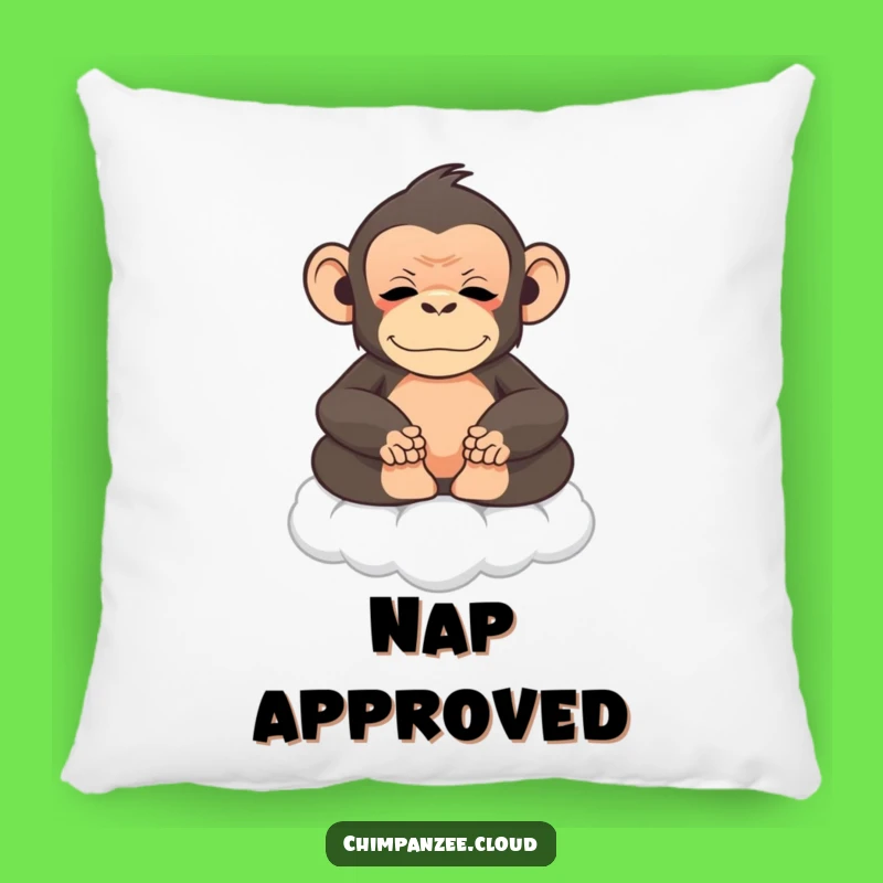 Funny Chimp Zen Pillow: Meditating Monkey's Peaceful Cloud Comfort