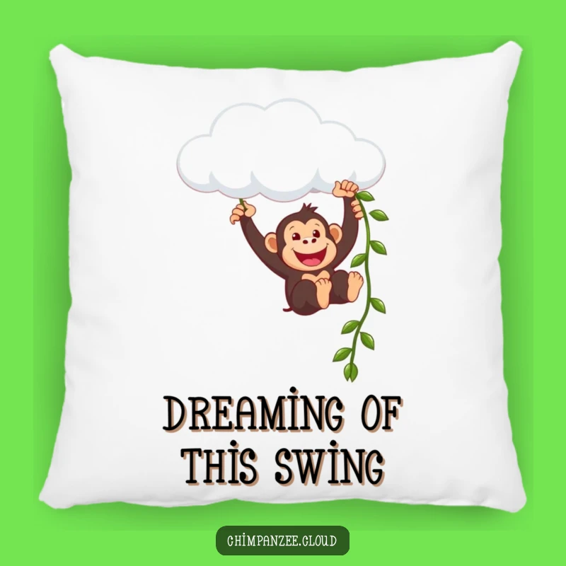 Funny Chimpanzee Cloud Pillow: Huggable & Hilarious Primate Swinging Decor Gift