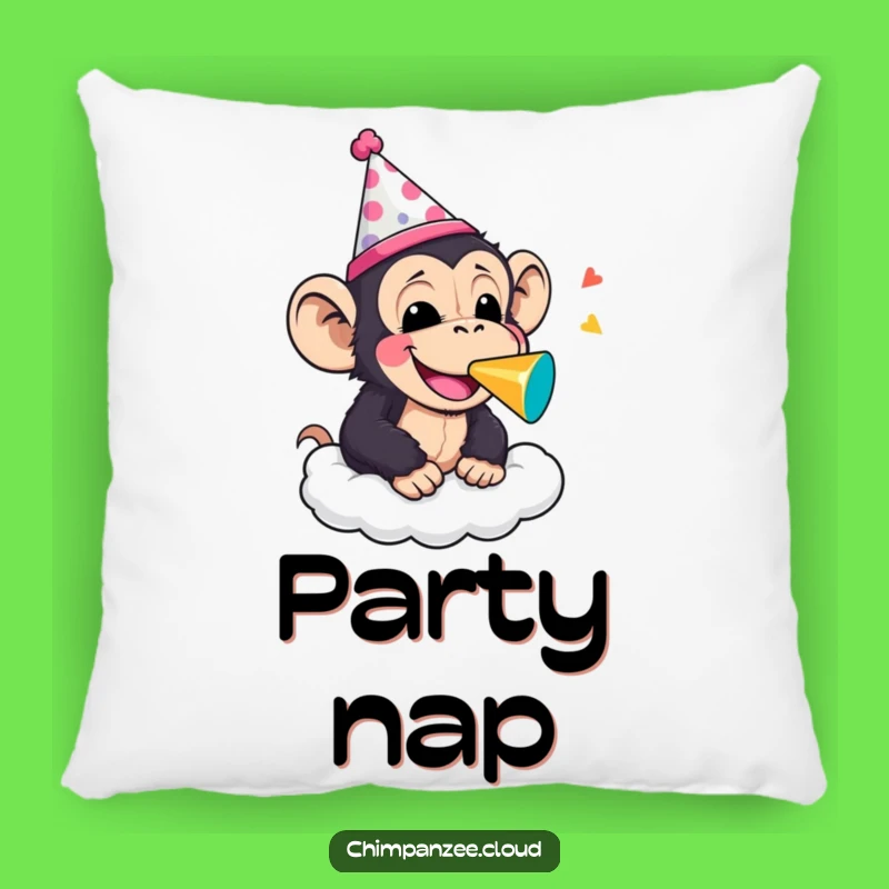 Soft Funny Party Chimp Noisemaker Pillow: Cozy Celebration