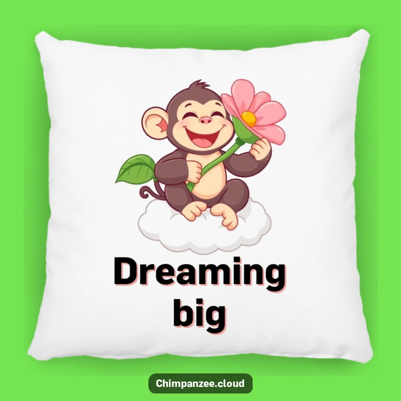 Soft Funny Chimpanzee Flower Pillow: Cuddle Up with Comedic Charm