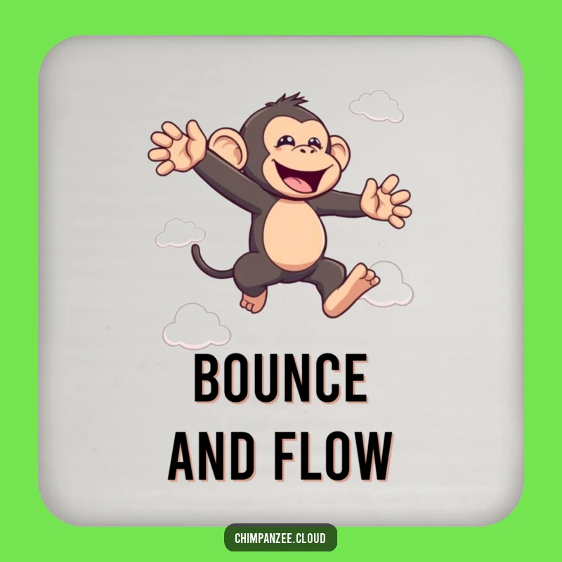 Funny Bouncing Chimp Coaster: Hilarious Monkey Protection for Your Surfaces