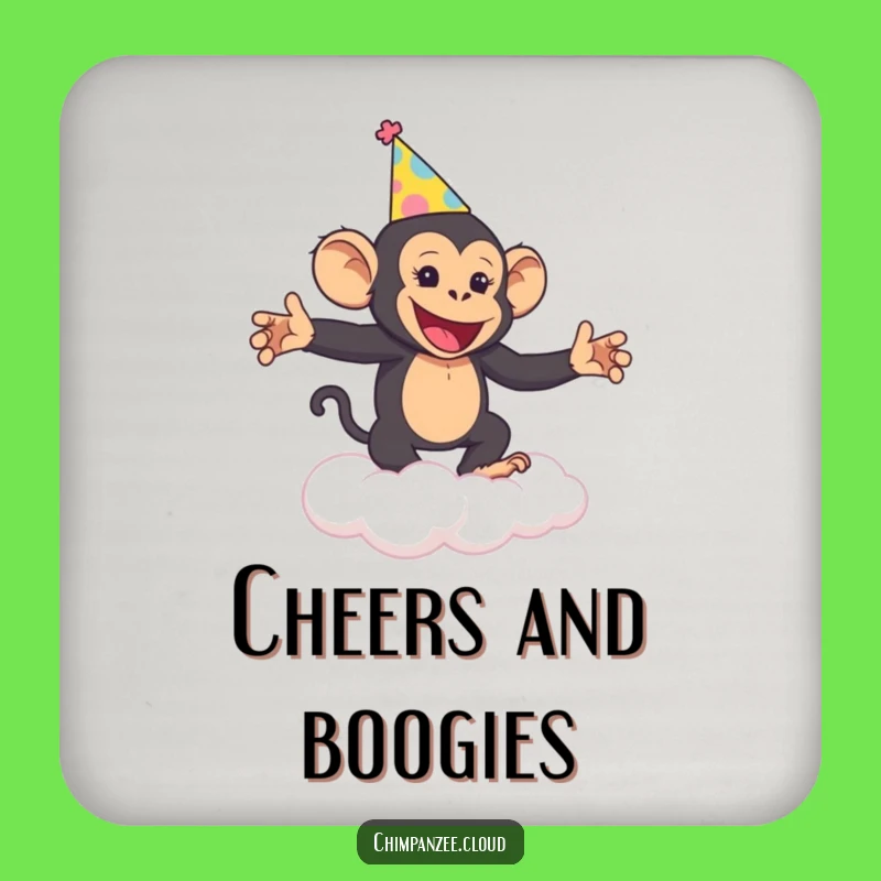 Funny Chimp Party Coasters: Protect Surfaces with a Dancing Chimp, Fun Funny Gift