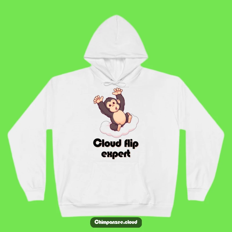 Cozy Funny Chimp Somersault Cloud Hoodie: Warmth and Whimsy