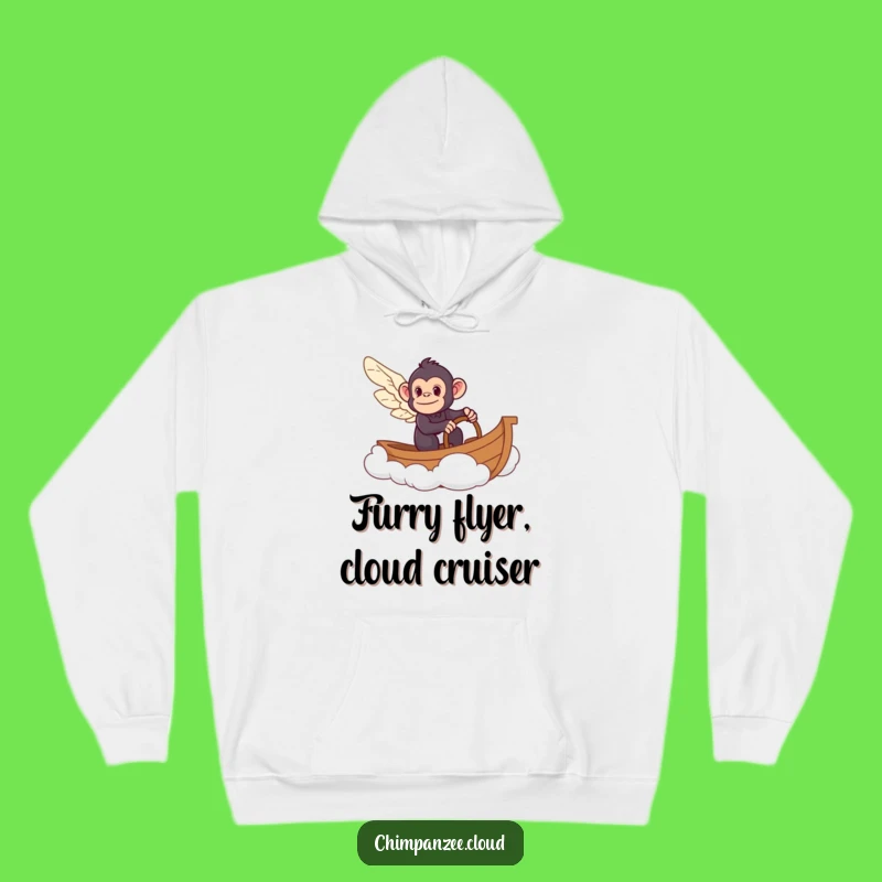 Cozy Funny Chimpanzee Cloud Boat Hoodie: Warmth and Laughter