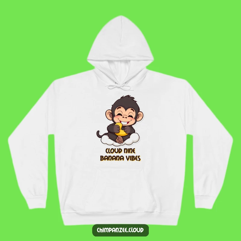 Funny Chimp Banana Cloud Hoodie: Cozy Hilarious Monkey Wear for Ultimate Comfort