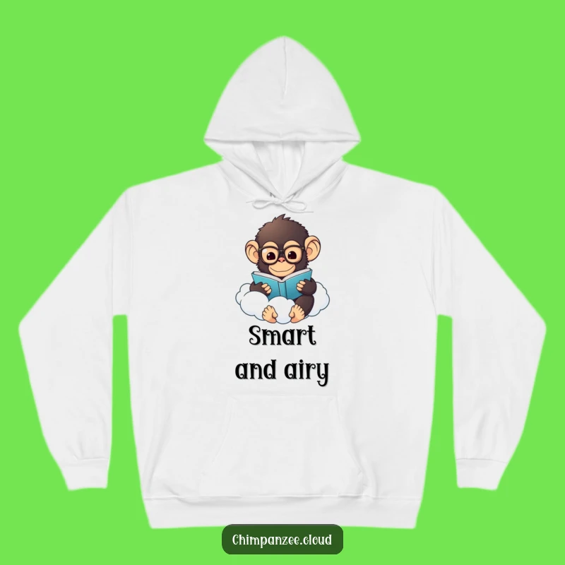 Funny Chimp Hoodie: Cozy Up with a Chimp Reading on a Cloud, Ultimate Funny Gift