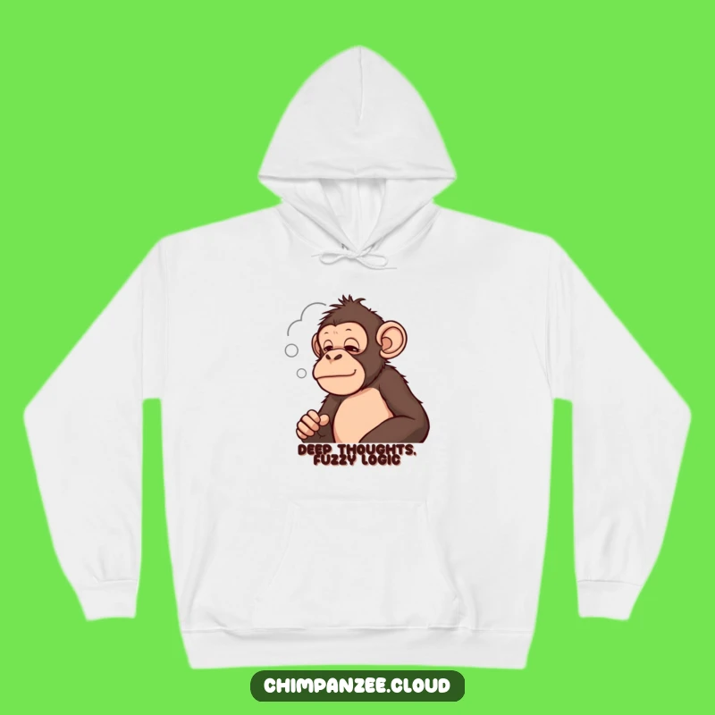 Funny Thoughtful Chimpanzee Hoodie: Cozy Contemplation & Deep Thoughts