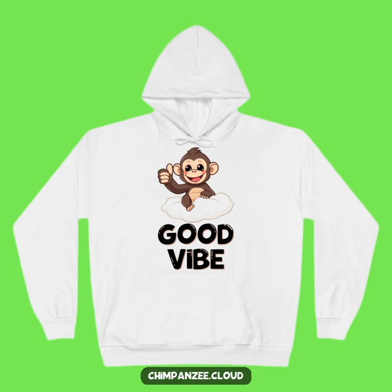 Cozy Funny Thumbs Up Chimpanzee Hoodie: Warmth & Good Vibes