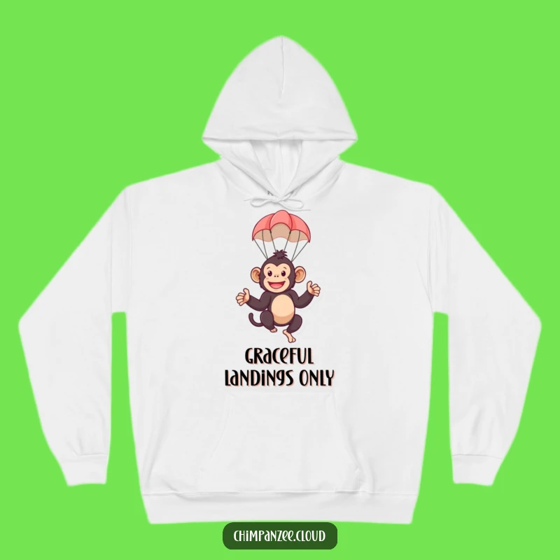 Funny Parachute Chimp Hoodie: Cozy Monkey With Tiny Parachute, Perfect Funny Gift!