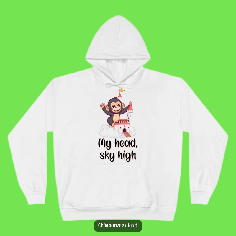 Funny Chimp Cloud Castle Hoodie - Cozy & Hilarious Whimsical Gift
