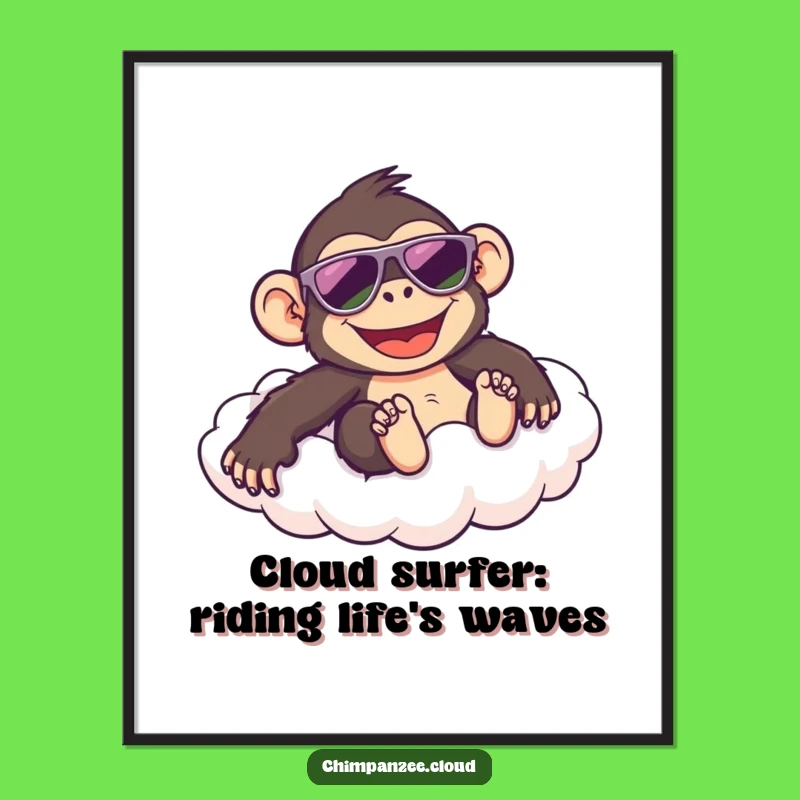 Free Printable Cool Chimp Wall Art: Funny Downloadable Decor for a Chill Vibe