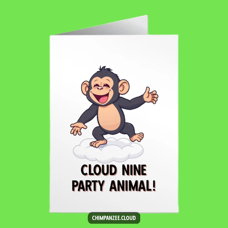 Free Printable Birthday Card: Happy Chimp Dance! Funny Downloadable Gift