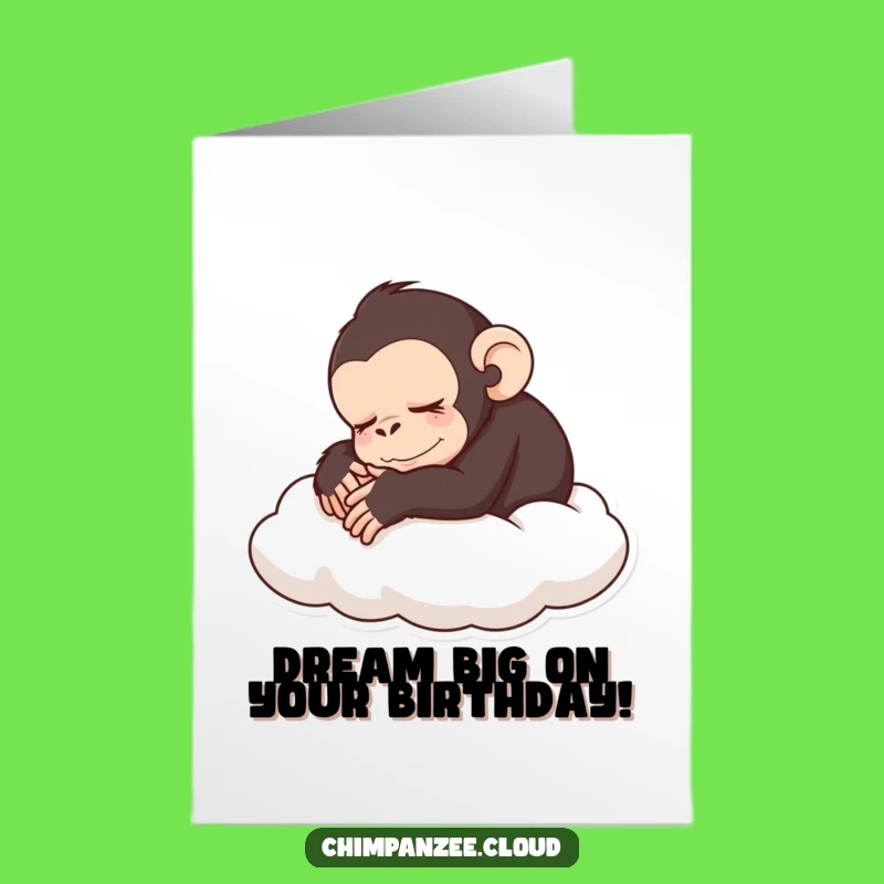 Free Printable Birthday Card: Sleepy Chimp Nap, Funny Downloadable Gift