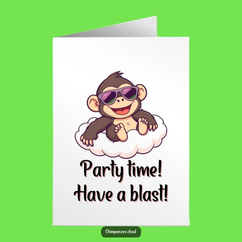 Free Printable Sunglasses Chimp Birthday Card: Cool, Funny Downloadable Gift