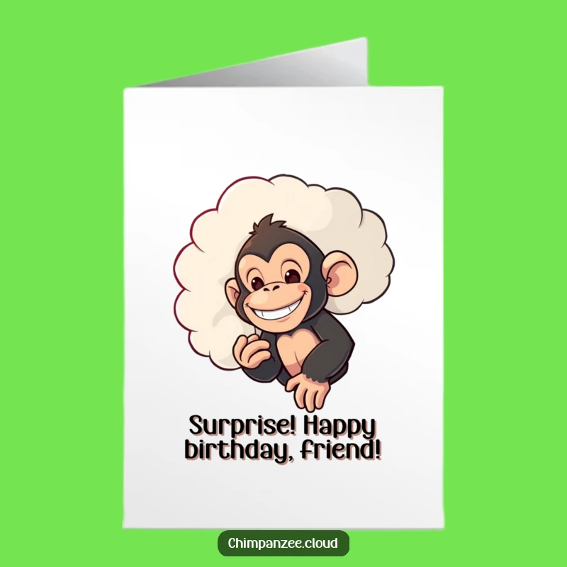 Free Printable Mischief Chimp Birthday Card: Naughty, Funny Downloadable Gift