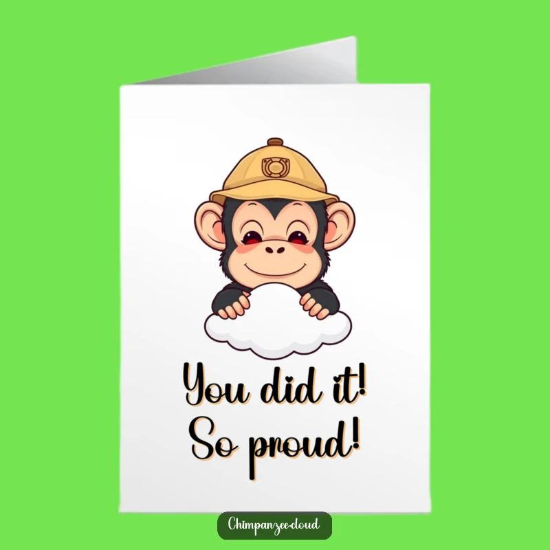 Free Printable Chimp Explorer Card: Funny Congratulations Downloadable Gift for Big Wins