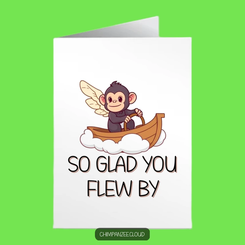 Free Printable Thank You Card: Chimp Pilot Expressing Gratitude, Downloadable Humorous Thanks