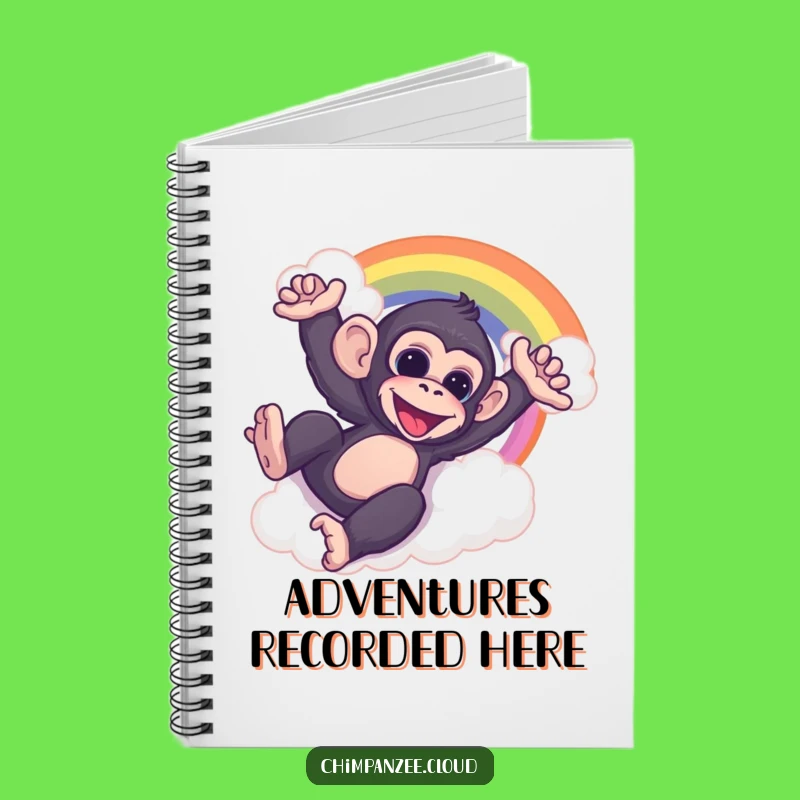 Funny Chimp Rainbow Slide Notebook: Capture Fun Ideas