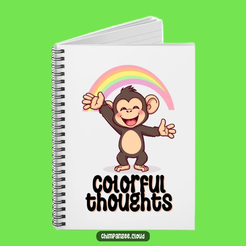 Funny Chimp Rainbow Notebook: Happy Monkey's Dream Journal