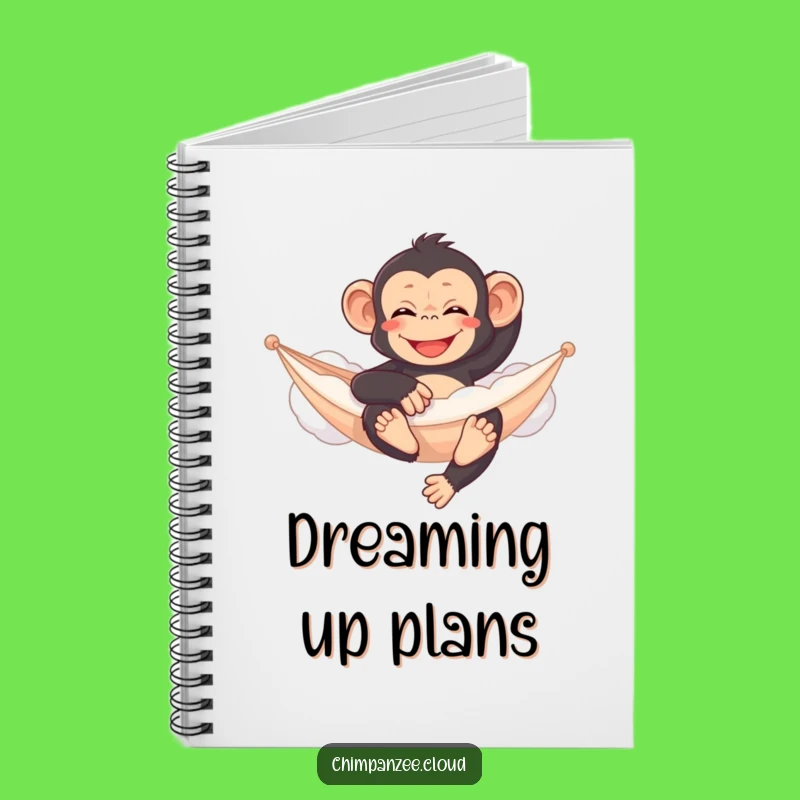 Funny Content Chimp Cloud Hammock Notebook - Relaxing Creative Journal Gift