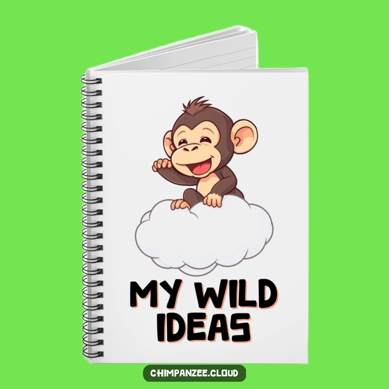 Funny Chimp Cloud Ride Notebook: Chimpanzee's Humorous Journaling Adventure