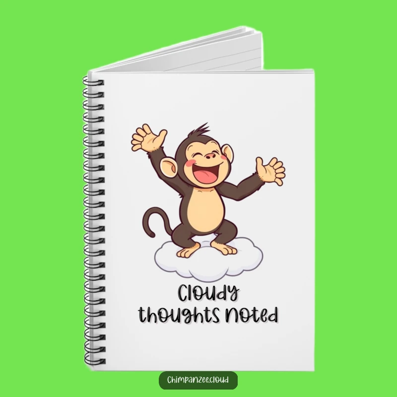 Funny Chimp Dance Notebook: Joyful Monkey Cloud Journal