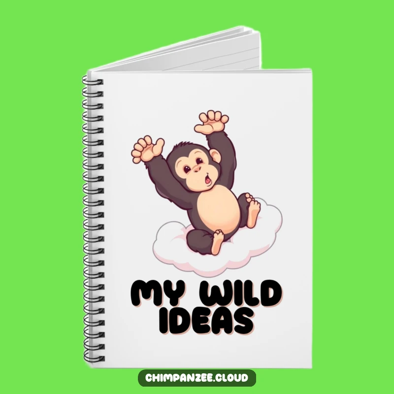 Funny Chimp Somersault Cloud Notebook: Capture Energetic Ideas