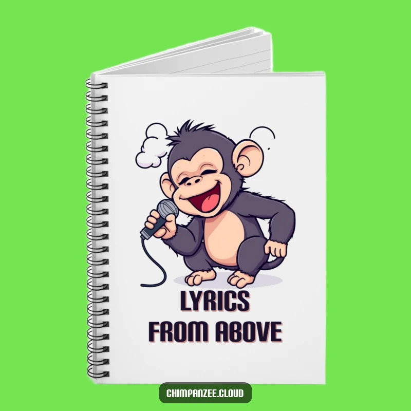 Funny Chimp Song Notebook: Journal with a Singing Chimp, Perfect Funny Gift