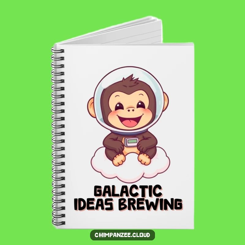 Funny Astronaut Chimp Notebook: Journal Your Ideas with Chimp, Perfect Space Gift