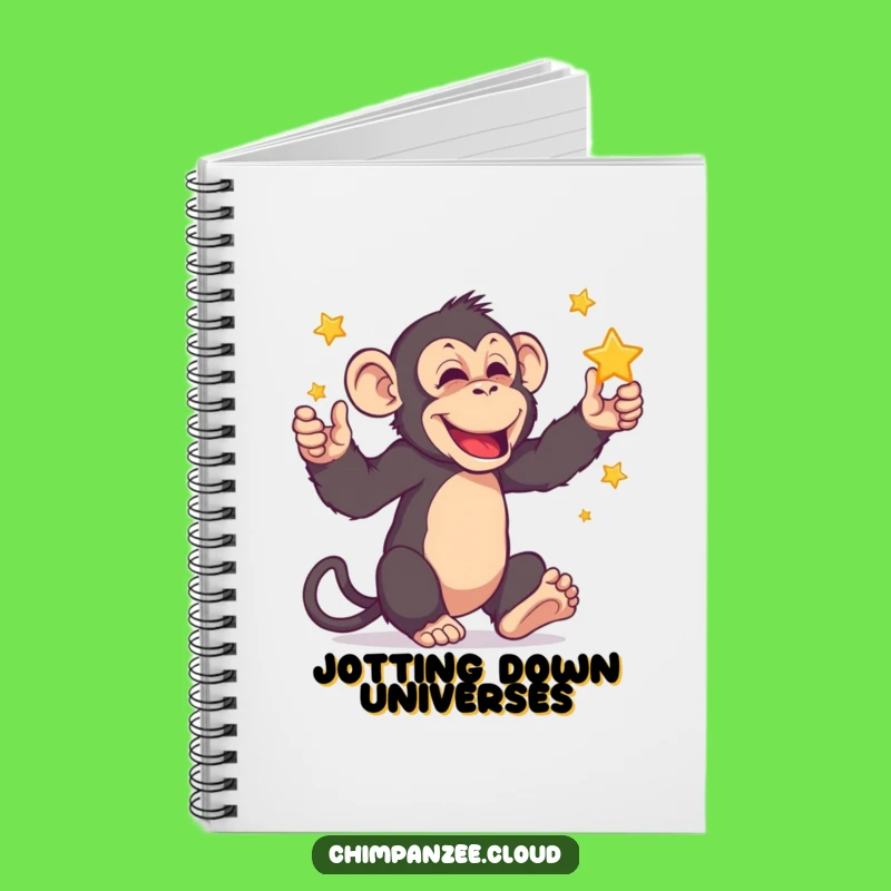 Funny Chimpanzee Star Notebook: Hilarious Primate Journal for Cosmic Ideas