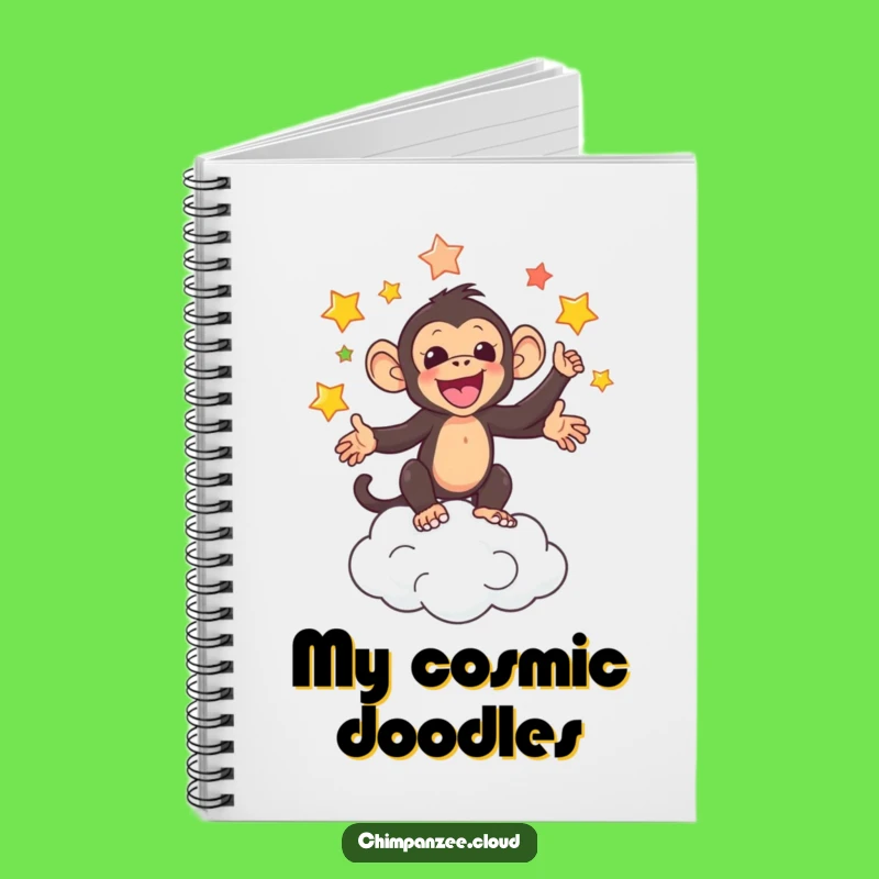 Funny Star Juggling Chimp Notebook: Adorable Chimpanzee's Cosmic Ideas
